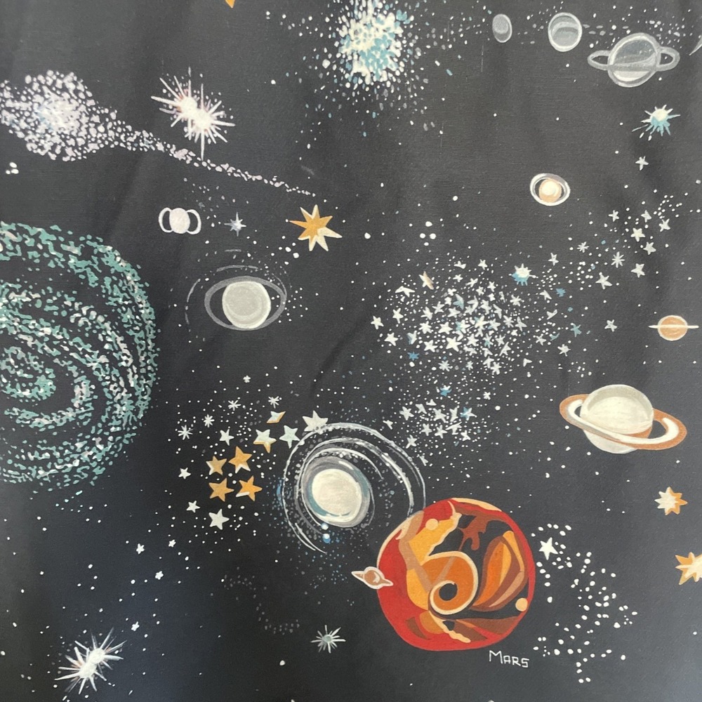 Valentino Wool Silk Galaxy Cosmic Print Dress Size 6 - Picture 5 of 9